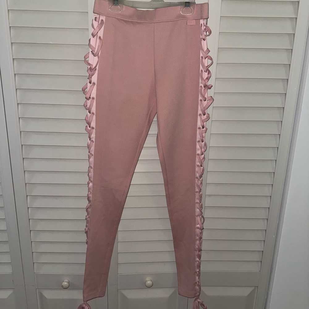 Puma Silver Pink Lacing Tights